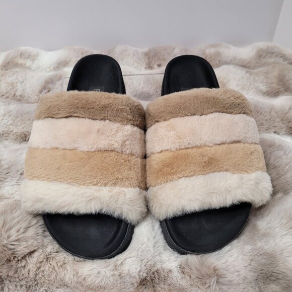 ROAM Shoes - Roam Prism Slippers Faux Fur Cream